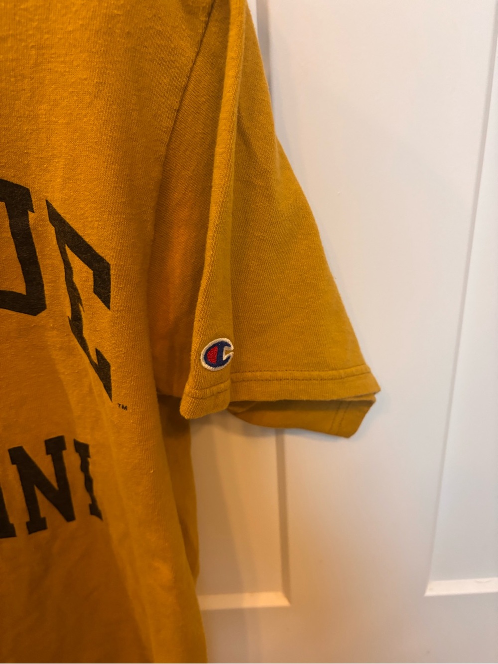 Vintage 90’s Champion Purdue Alumni Tee in Mustard Yellow - Picture 4 of 7